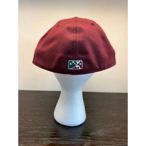 Vintage Hudson Valley Renegades MLB Hat Maroon Green 100% Wool Size 7 3/4 USA - Picture 4 of 11